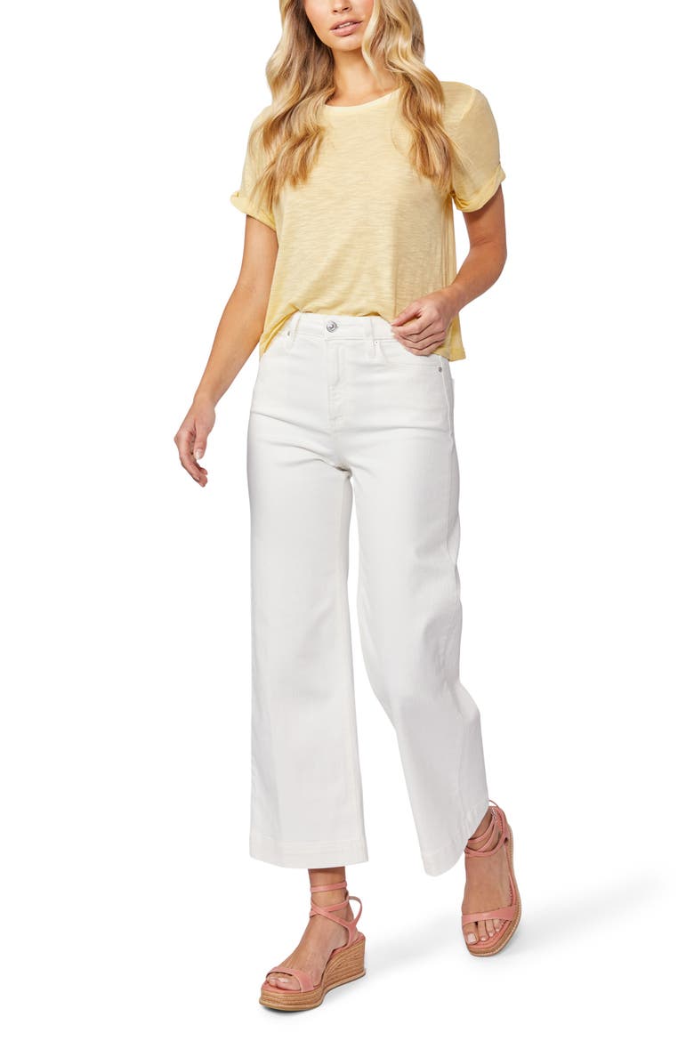 Anessa High Waist Wide Leg Crop Jeans, Alternate, color, LIGHT ECRU