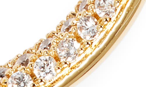 Nordstrom Cubic Zirconia Pavé Hoop Earrings In Clear- Gold