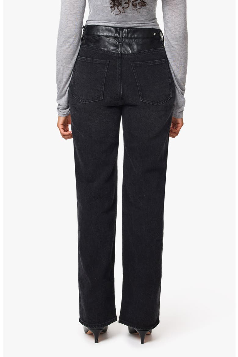 Blaine High Waist Straight Leg Jeans, Alternate, color, WASHED BLACK