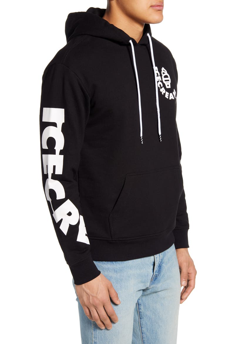 Logo Hooded Sweatshirt, Alternate, color, BLACK