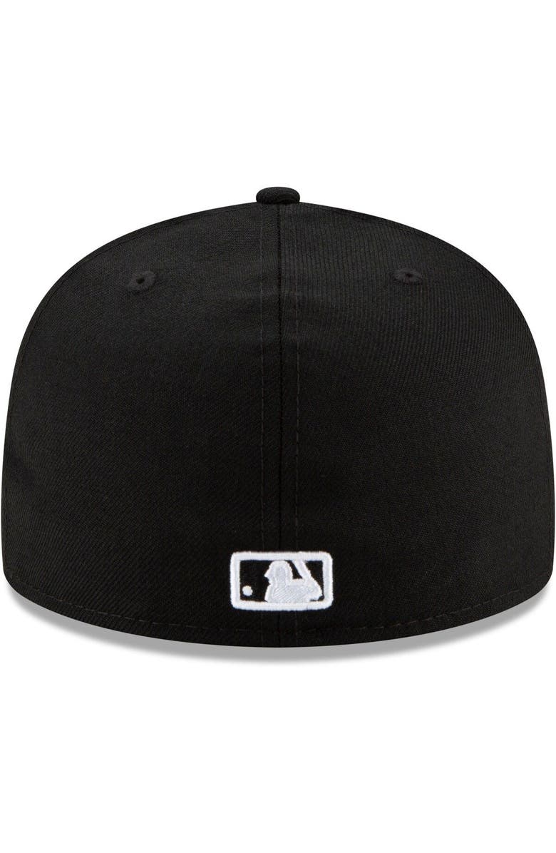 New Era Men's New Era Black Florida Marlins Upside Down Logo 59FIFTY Fitted Hat, Alternate, color,