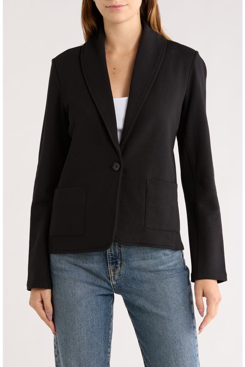 Shawl Collar Blazer, Main, color, BLACK