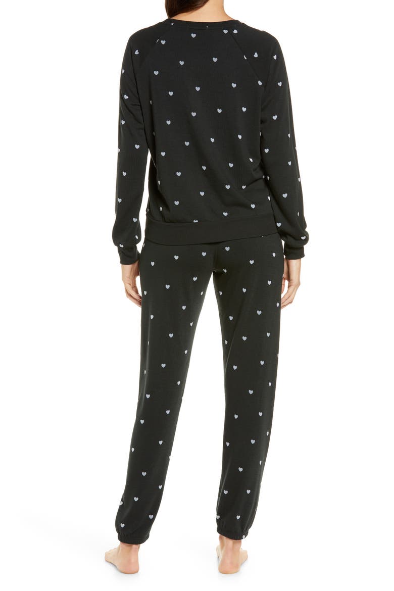 Fleece Pajamas, Alternate, color, BLACK