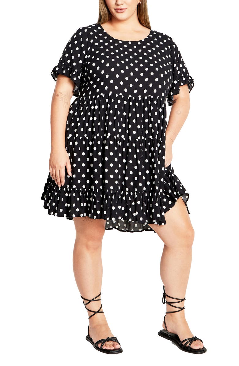 City Chic Nikki Print Dress, Main, color, 