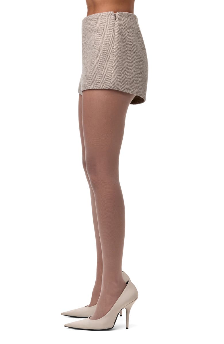 Naked Wardrobe Chevron Shorts, Alternate, color, Taupe Chevron