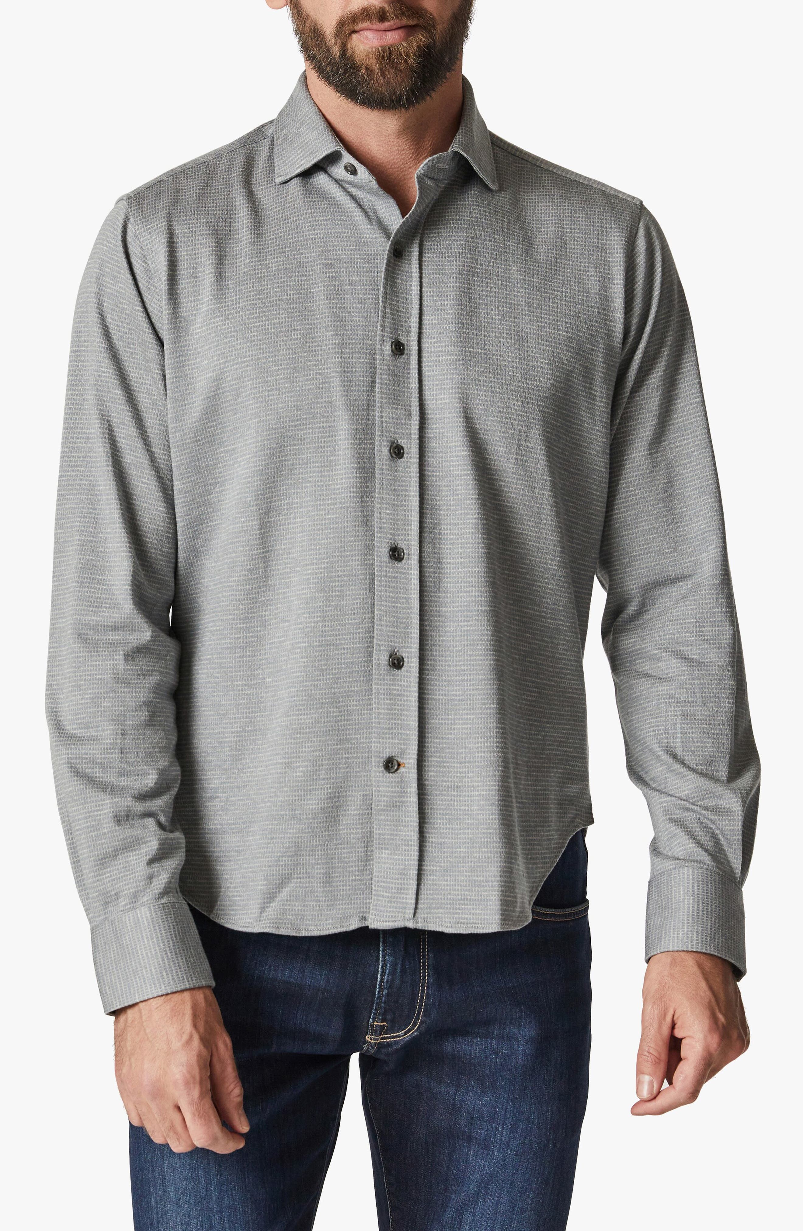 34 Heritage Structured Micropattern Button-Up Shirt