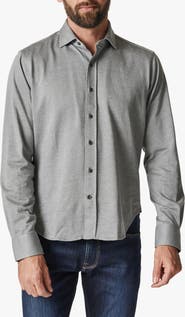 34 Heritage Structured Micropattern Button-Up Shirt