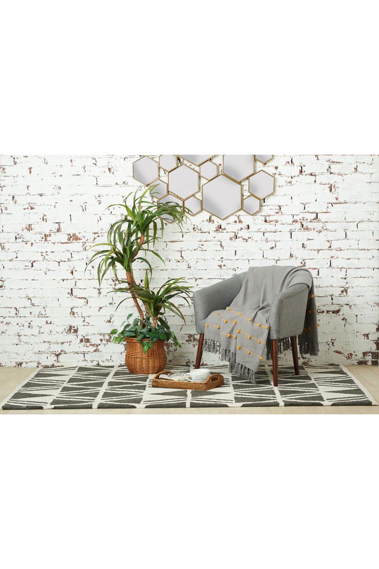 Tabb Boulder Ochre 50" x 60" Throw Blanket, Alternate, color, Grey