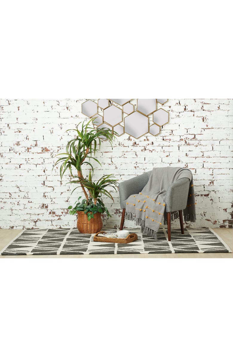 carol & frank Tabb Boulder Ochre 50" x 60" Throw Blanket, Alternate, color, Grey