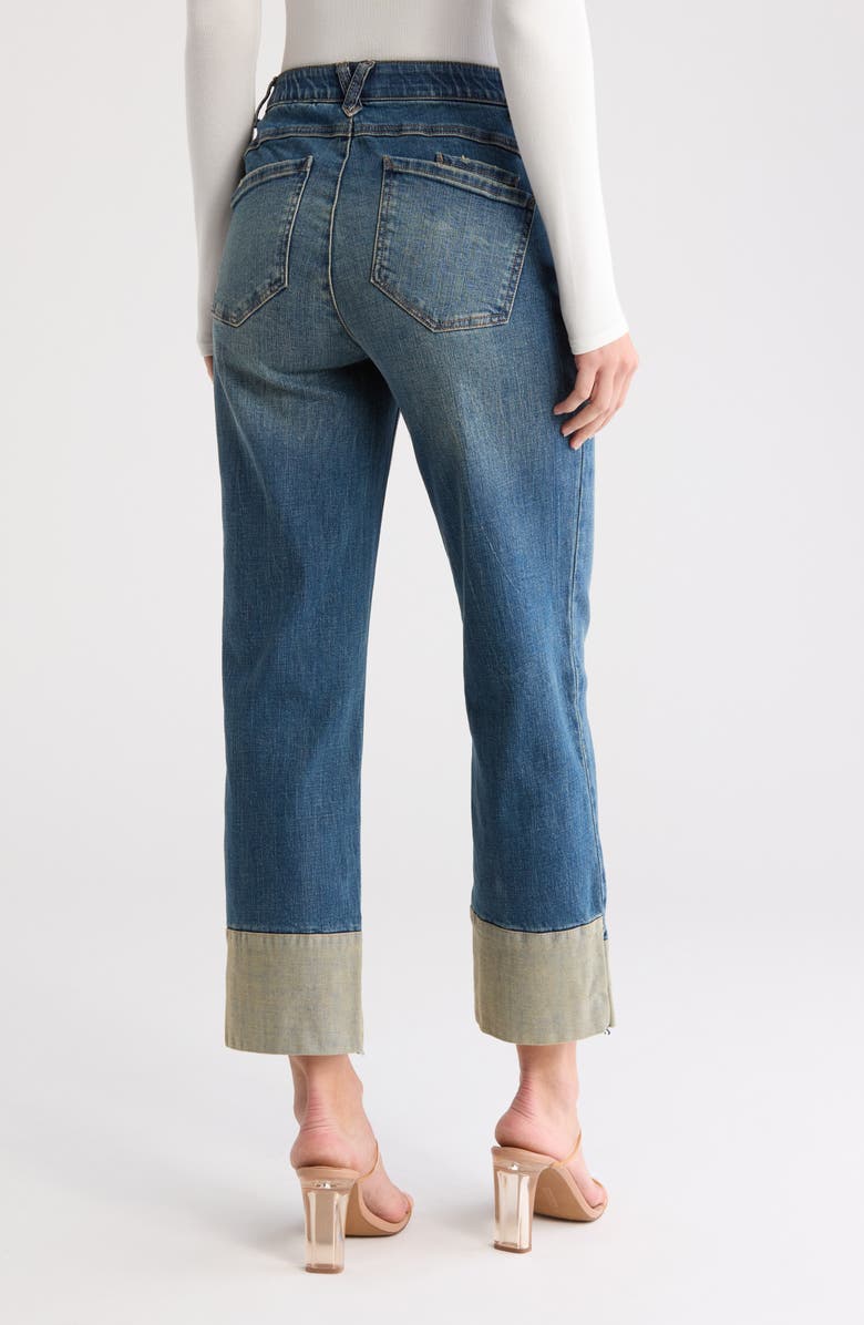 Democracy Boyfriend Cuffed Jeans, Alternate, color, Mid Blue Artisinal