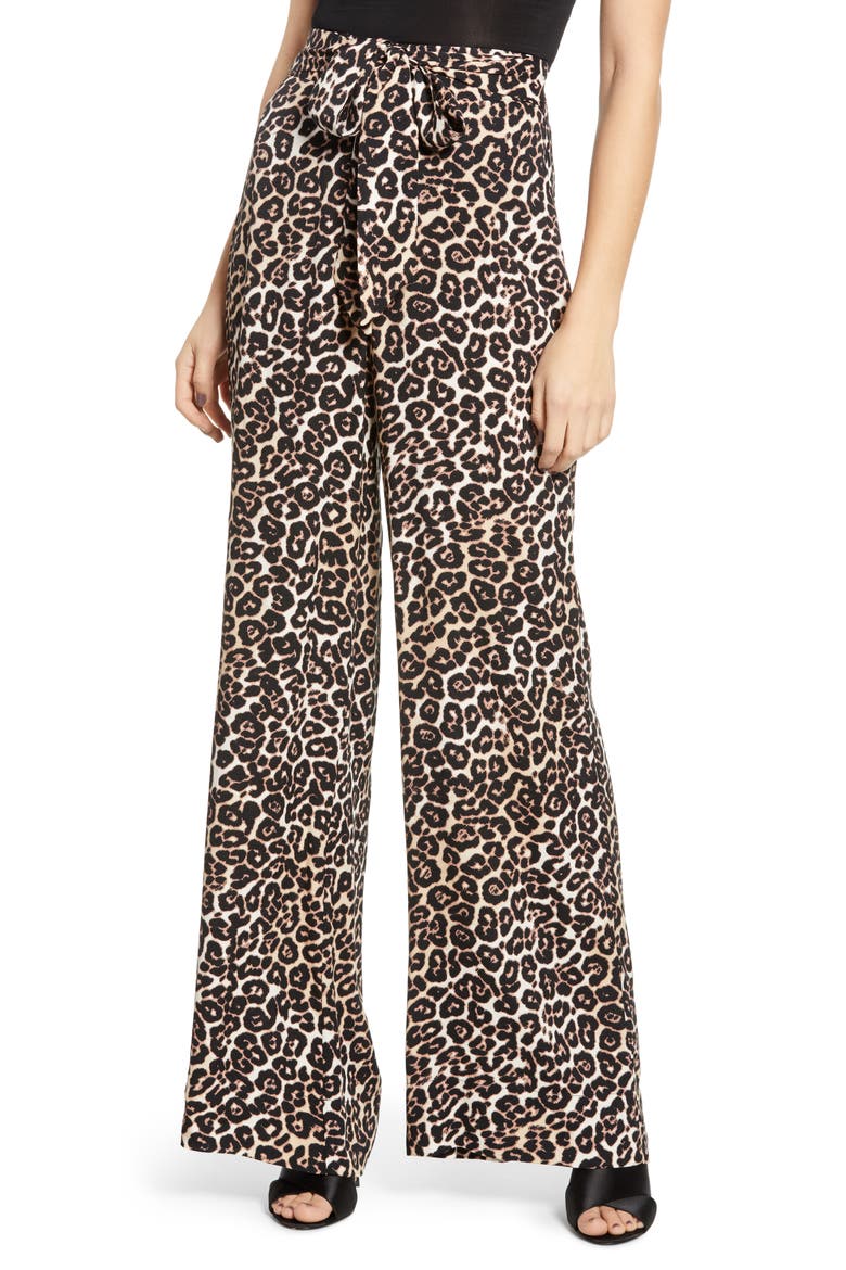 Caspian Wide Leg Pants, Main, color, LEOPARD