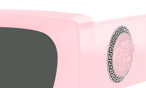 Versace 52mm Rectangular Sunglasses In Pink