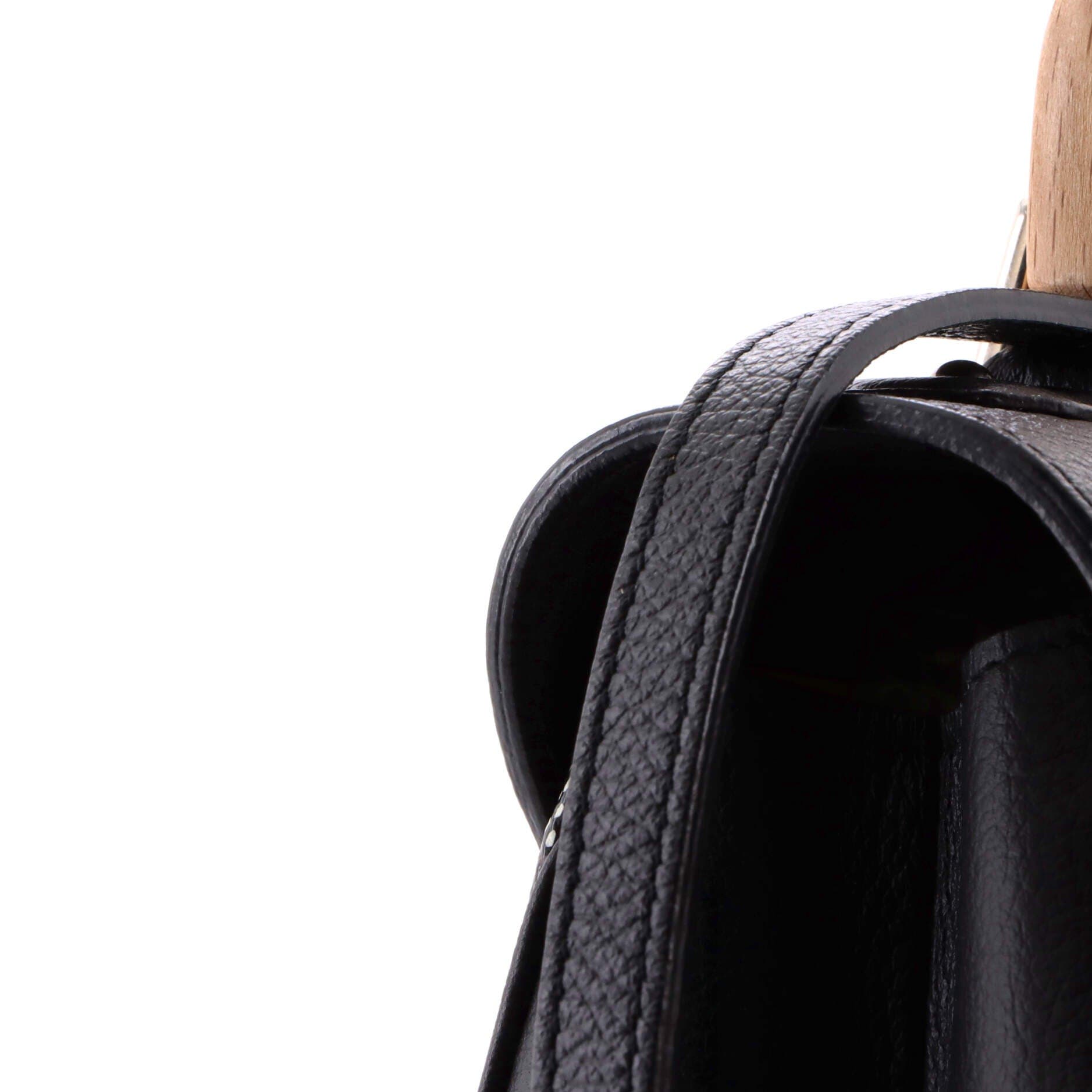 Pre-Owned Goyard Saigon Top Handle Bag Coated Canvas with Leather Mini, Alternate, color, Black