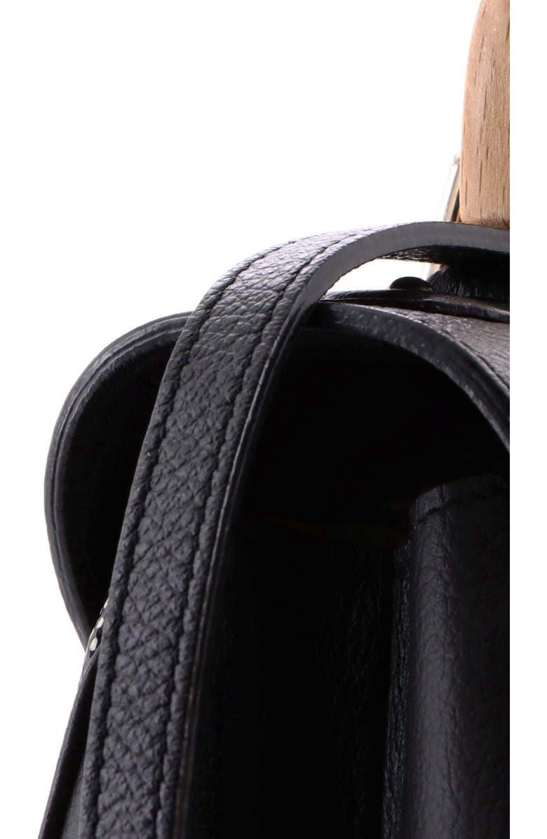 Pre-Owned Goyard Saigon Top Handle Bag Coated Canvas with Leather Mini, Alternate, color, Black