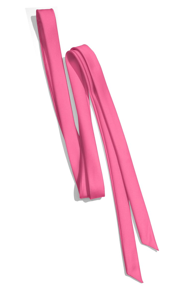 Skinny Satin Sash, Main, color, FUCHSIA