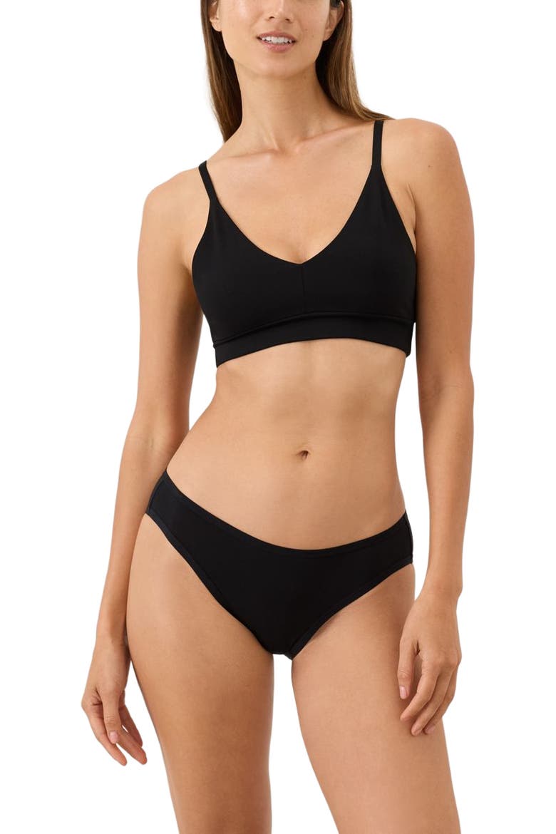 Everyday Classic Fit Bikini 5-Pack Made With Organic Cotton, Alternate, color, Black