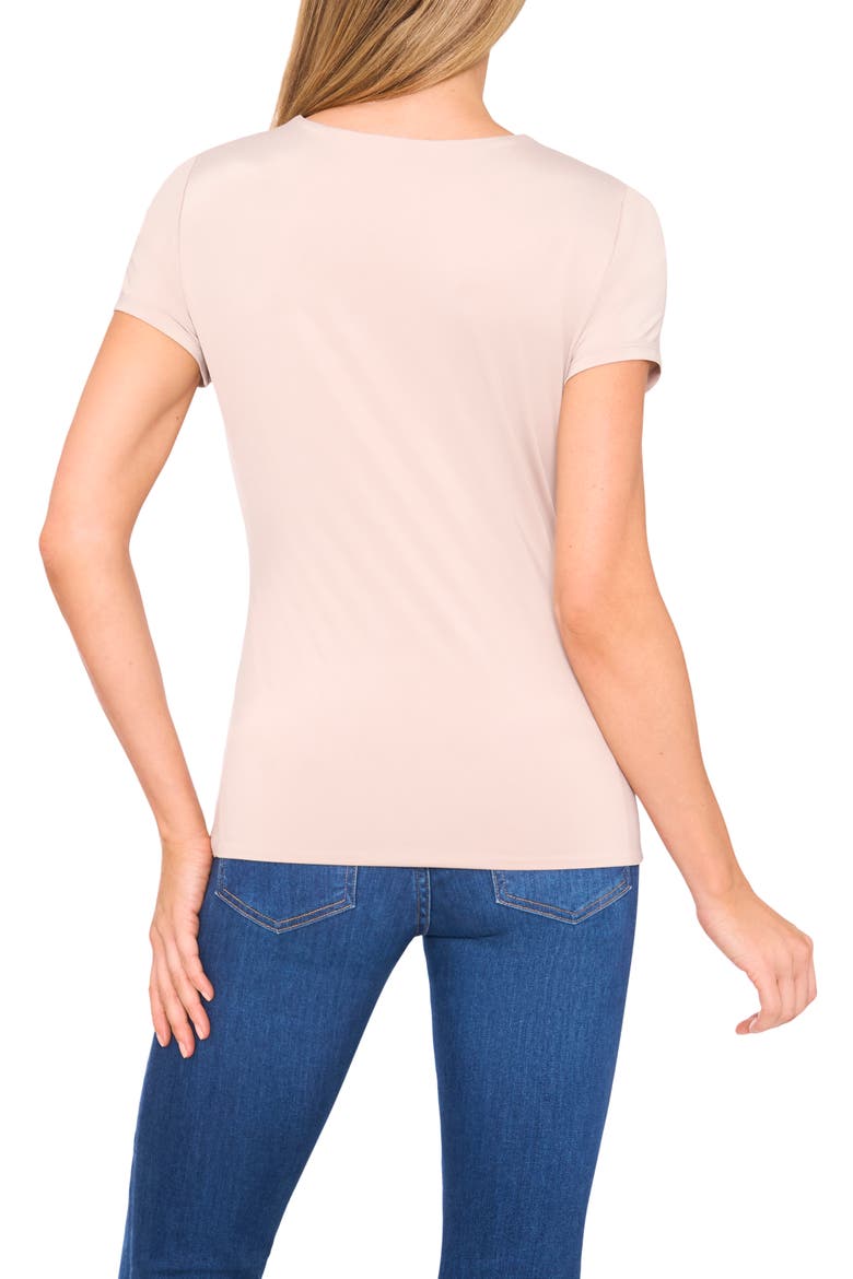 V-Neck Compression T-Shirt, Alternate, color, TAUPE
