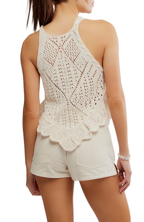 Free People Sea Sont Open Knit Tank Sweater In White