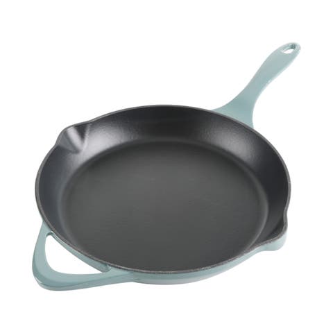 11 Inch Round Enameled Cast Iron Skillet