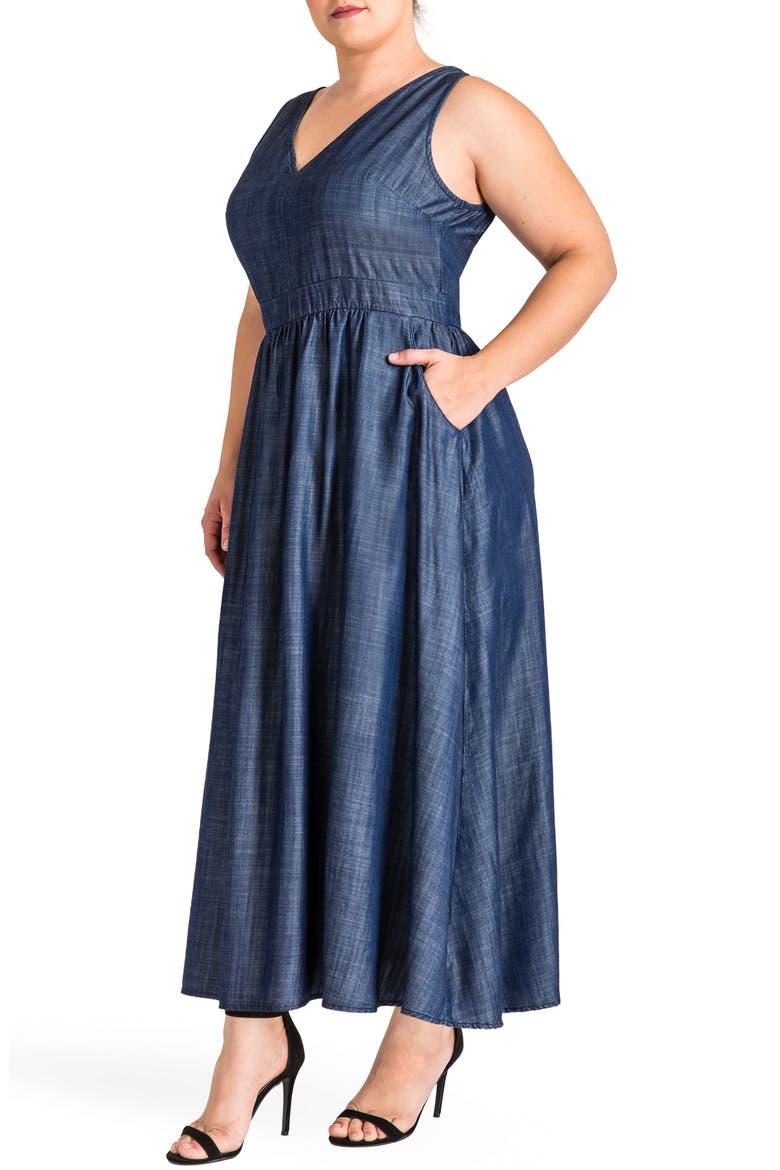 Nimah Maxi Dress, Alternate, color, DARK BLUE