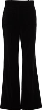Reiss Myrtle Cotton Velvet Flare Leg Pants