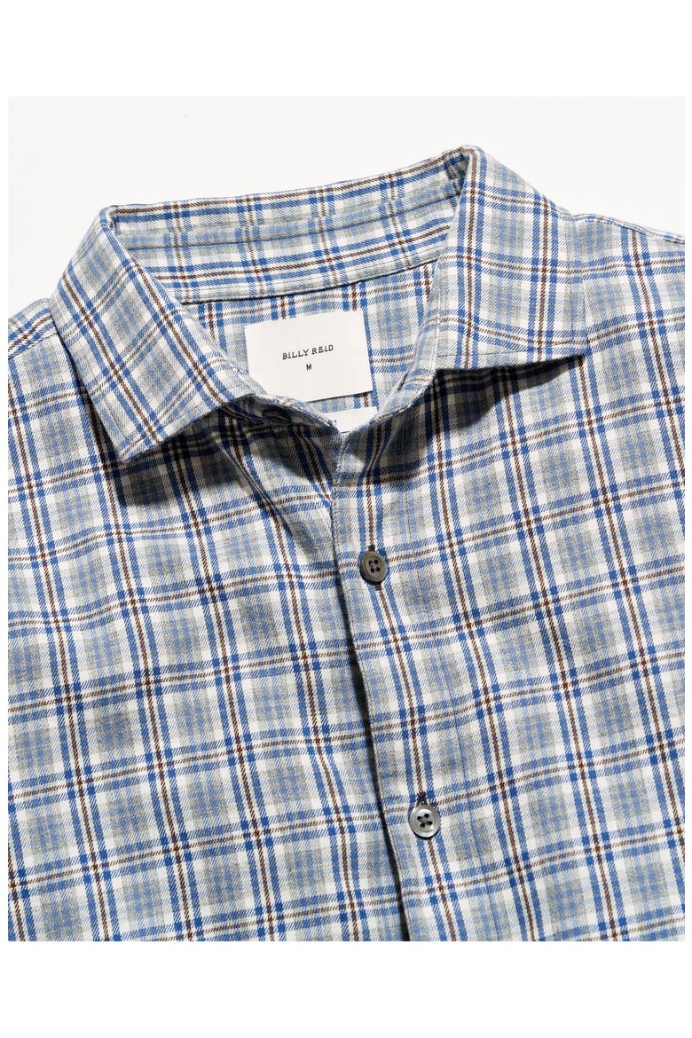Hutcheson Plaid Cotton Twill Sport Shirt, Alternate, color, BLUE MULTI