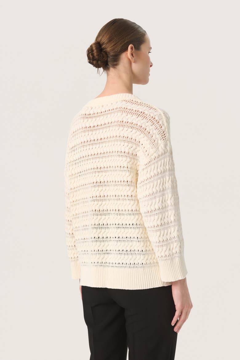 SLSkylah V-neck 3/4 Sleeve Pullover, Alternate, color, Whisper White