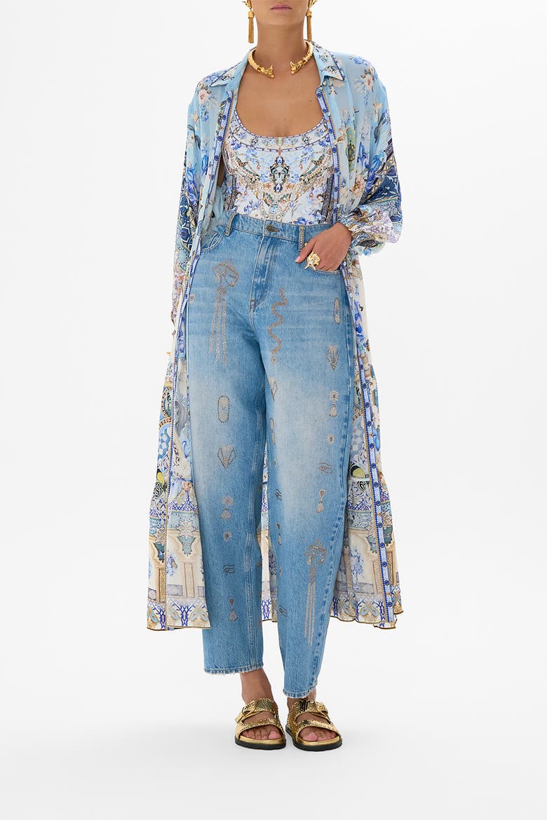 TIERED LONG SHIRT DRESS AL MANIAL PALACE MEMOIRS, Alternate, color, AL MANIAL PALACE MEMOIRS