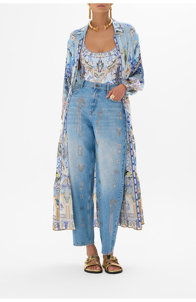 Camilla TIERED LONG SHIRT DRESS AL MANIAL PALACE MEMOIRS, Alternate, color, 