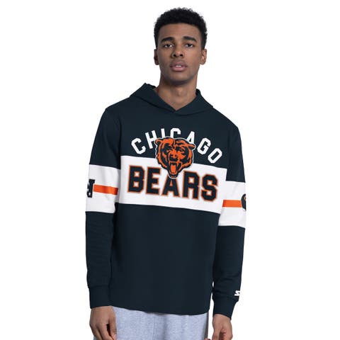 Men's Starter  Navy Chicago Bears Fullback Jersey Hoodie