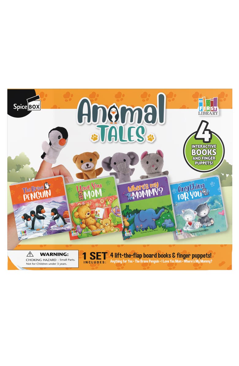 First Library Animal Tales with Interactive Board Books & Finger Puppets, Alternate, color, Multicolored