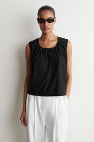 COS Gathered-neck Jersey Tank Top