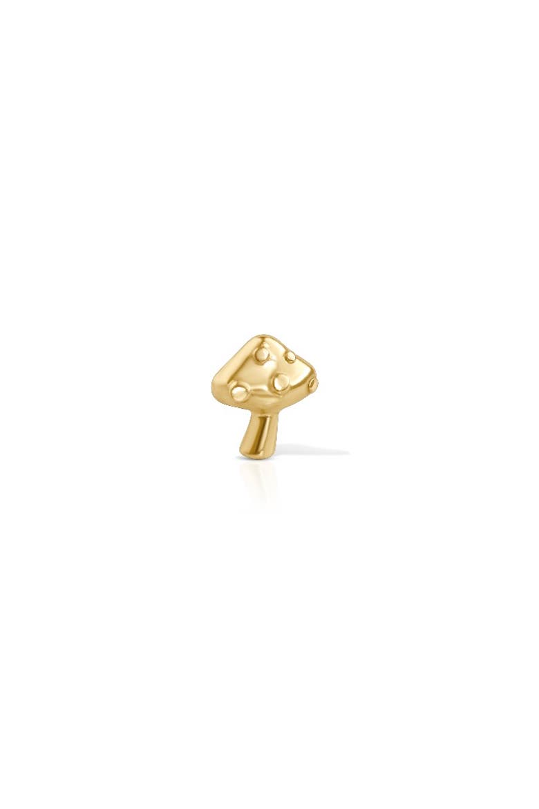 14K Yellow Gold Mushroom Stud, Main, color, Gold - Butterfly Back