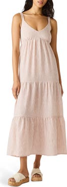 Steve Madden Elianna Stripe Tiered Sundress