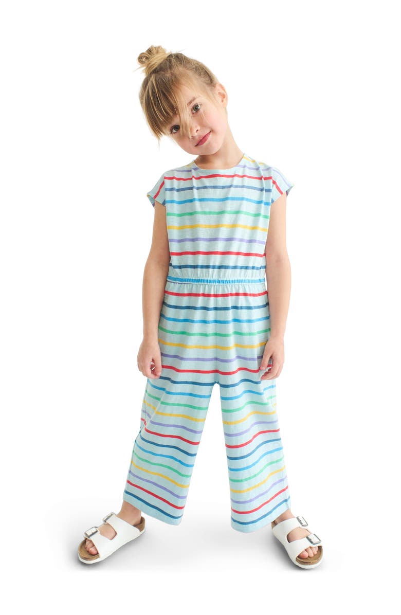 Primary Kids Backyard Romper, Alternate, color, Saltwater Rainbow Stripe
