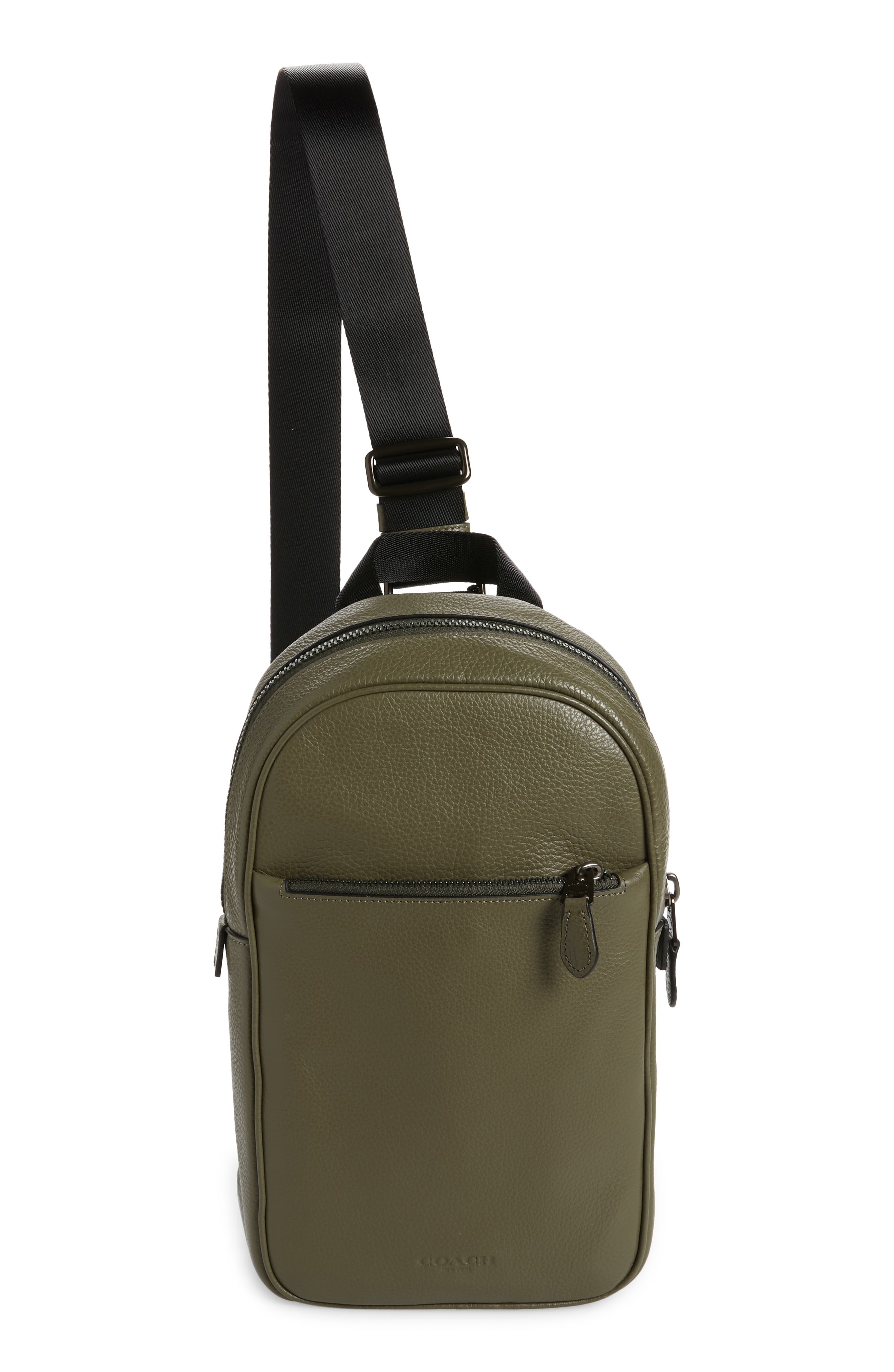 Metropolitan Leather Sling Bag (Nordstrom Exclusive), Main, color, ARMY GREEN