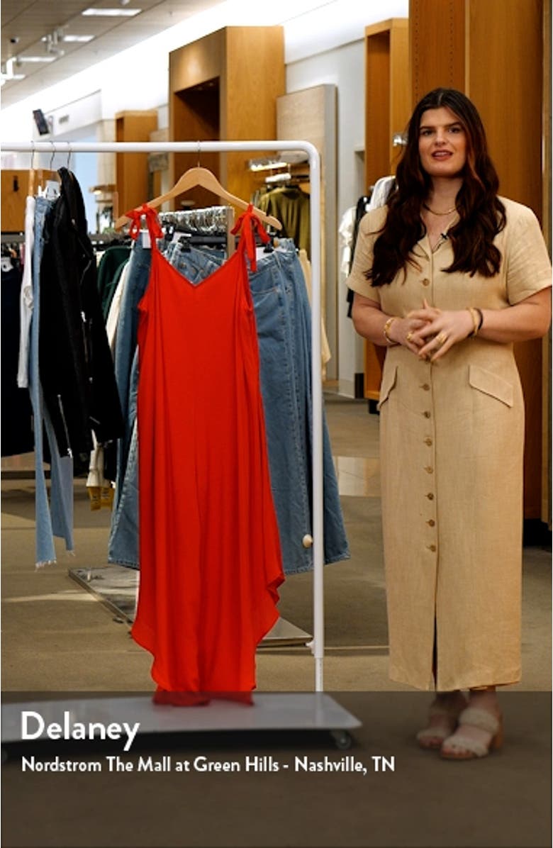 Tie Shoulder Asymmetric Crop Jumpsuit, sales video thumbnail