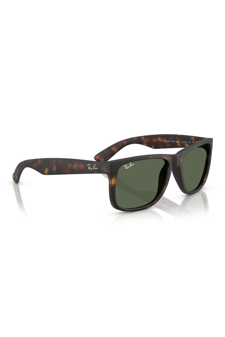 Justin 54mm Square Sunglasses, Alternate, color, RUBBER HAVANA / DARK GREEN