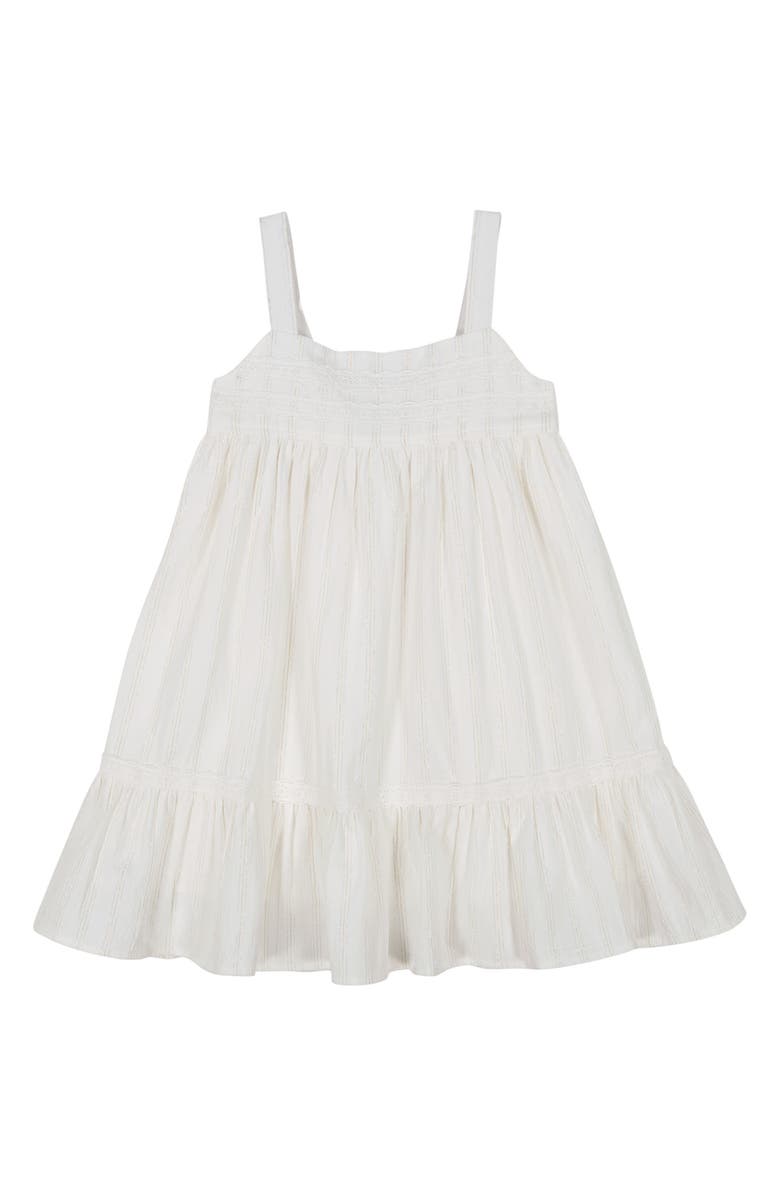 Calvin Klein Kids' Metallic Stripe Babydoll Dress, Main, color, 