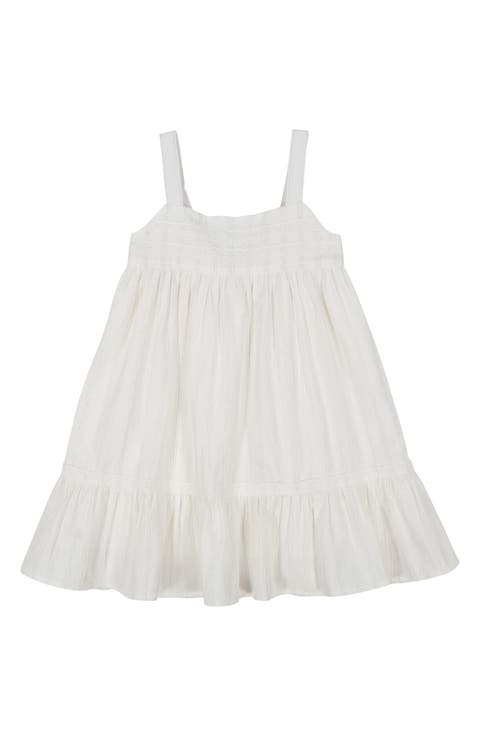 Kids' Metallic Stripe Babydoll Dress (Toddler & Little Kid)