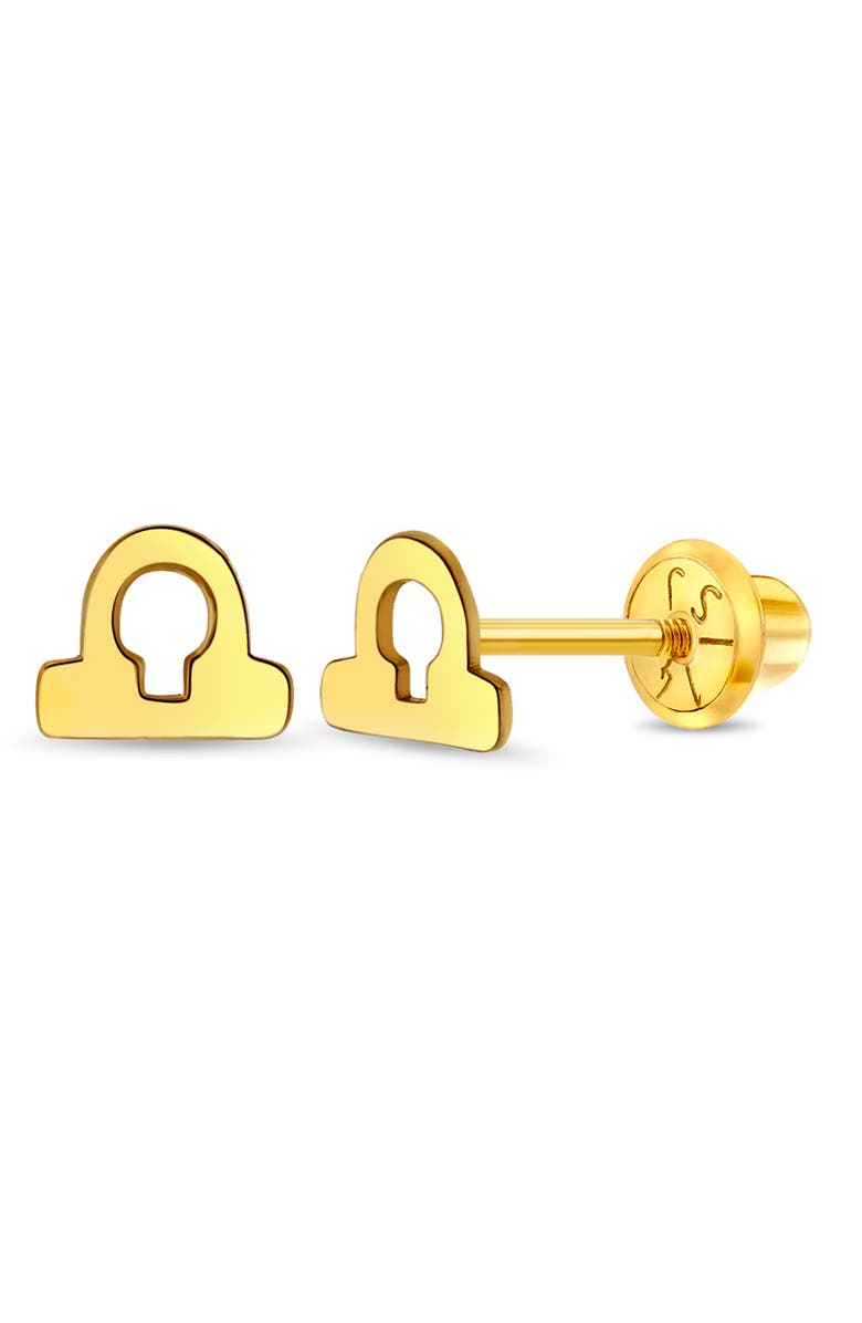 In Season Jewelry 14k Dainty Zodiac Sign Earrings, Main, color, 