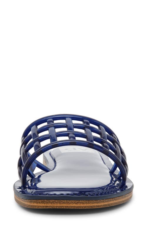Dolce Vita Dv By Jinney Lattice Slide Sandal In Blue