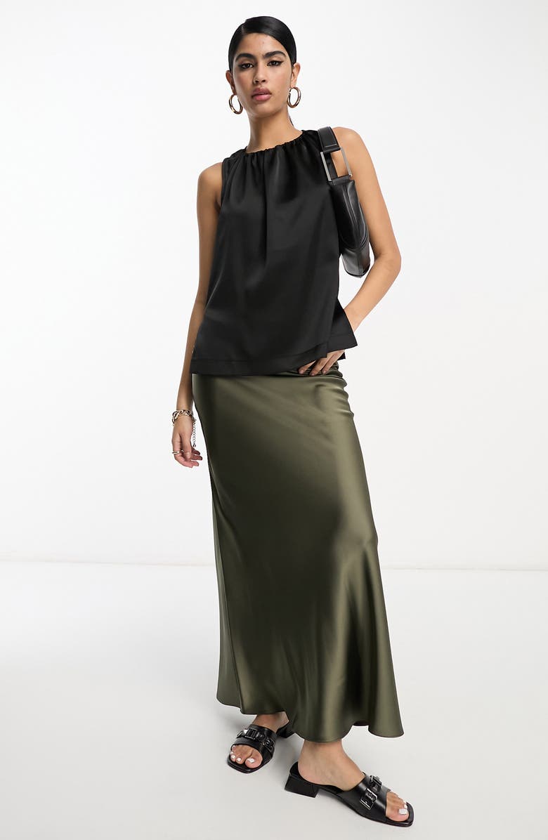 ASOS DESIGN Sleeveless Satin Top, Alternate, color,