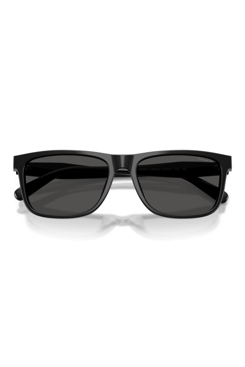 59mm Square Sunglasses, Alternate, color, BLACK / GREY SOLID