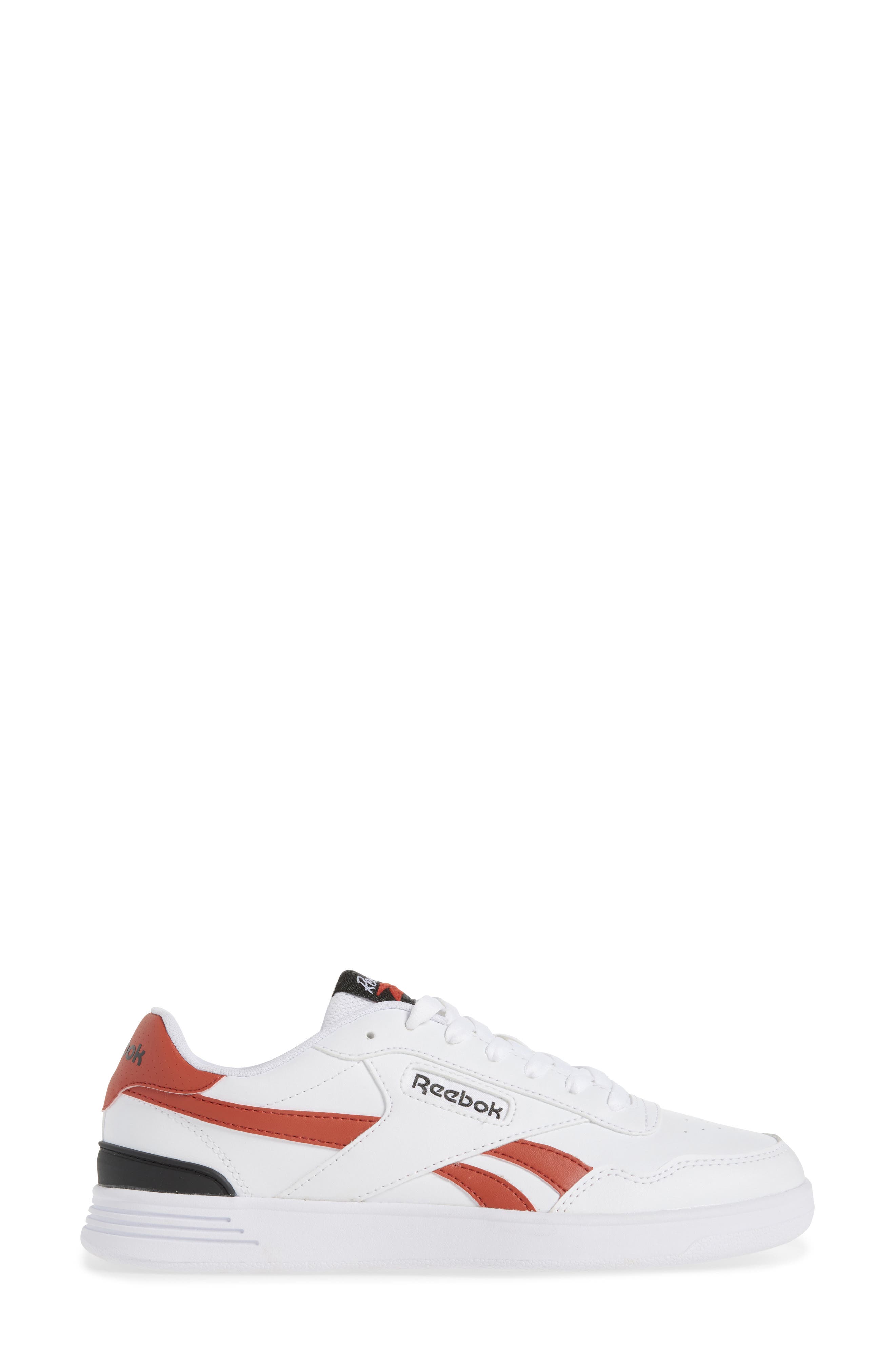 Reebok Court Advance Clip Sneaker, Alternate, color, White/ Brickred/ Black