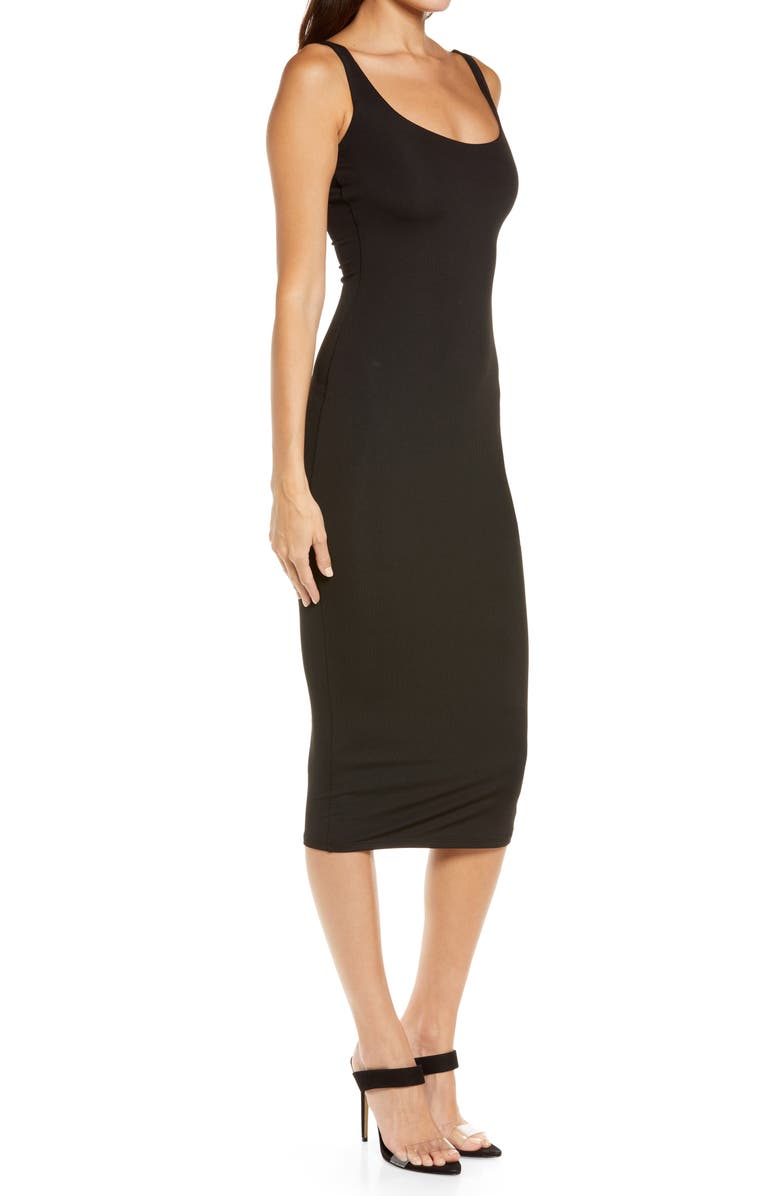 Naked Wardrobe Scoop Neck Midi Dress, Alternate, color,