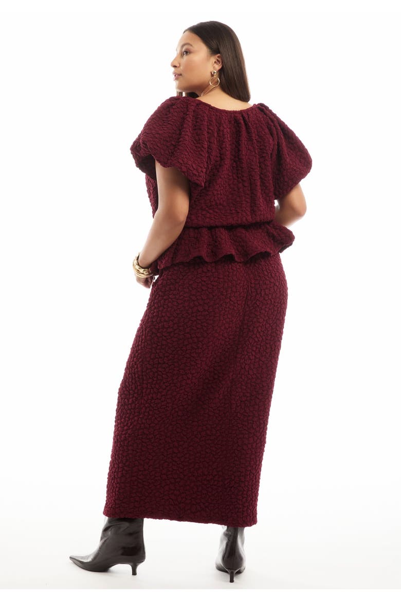 Textured Knit Column Midi Skirt, Alternate, color, PICKLED BEET