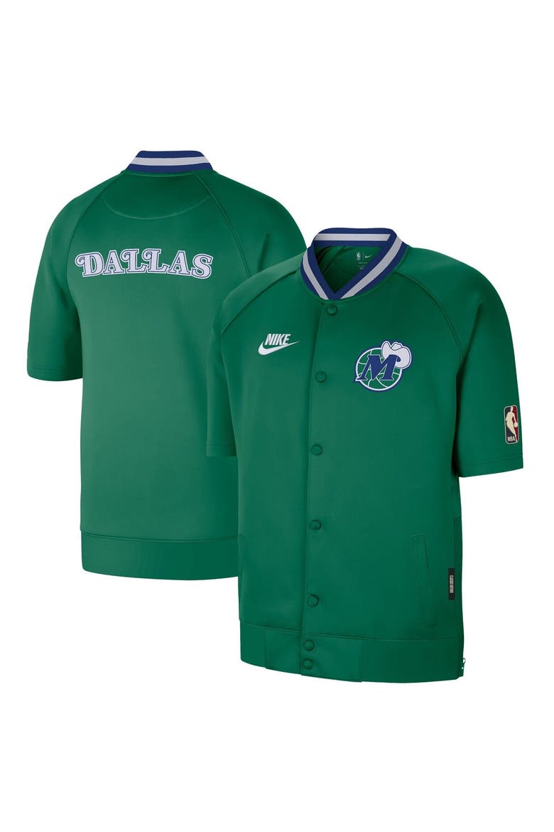 Men's Nike Green Dallas Mavericks Classic Edition Hardwood Classics Authentic On-Court Game Full-Zip Jacket, Main, color, Green