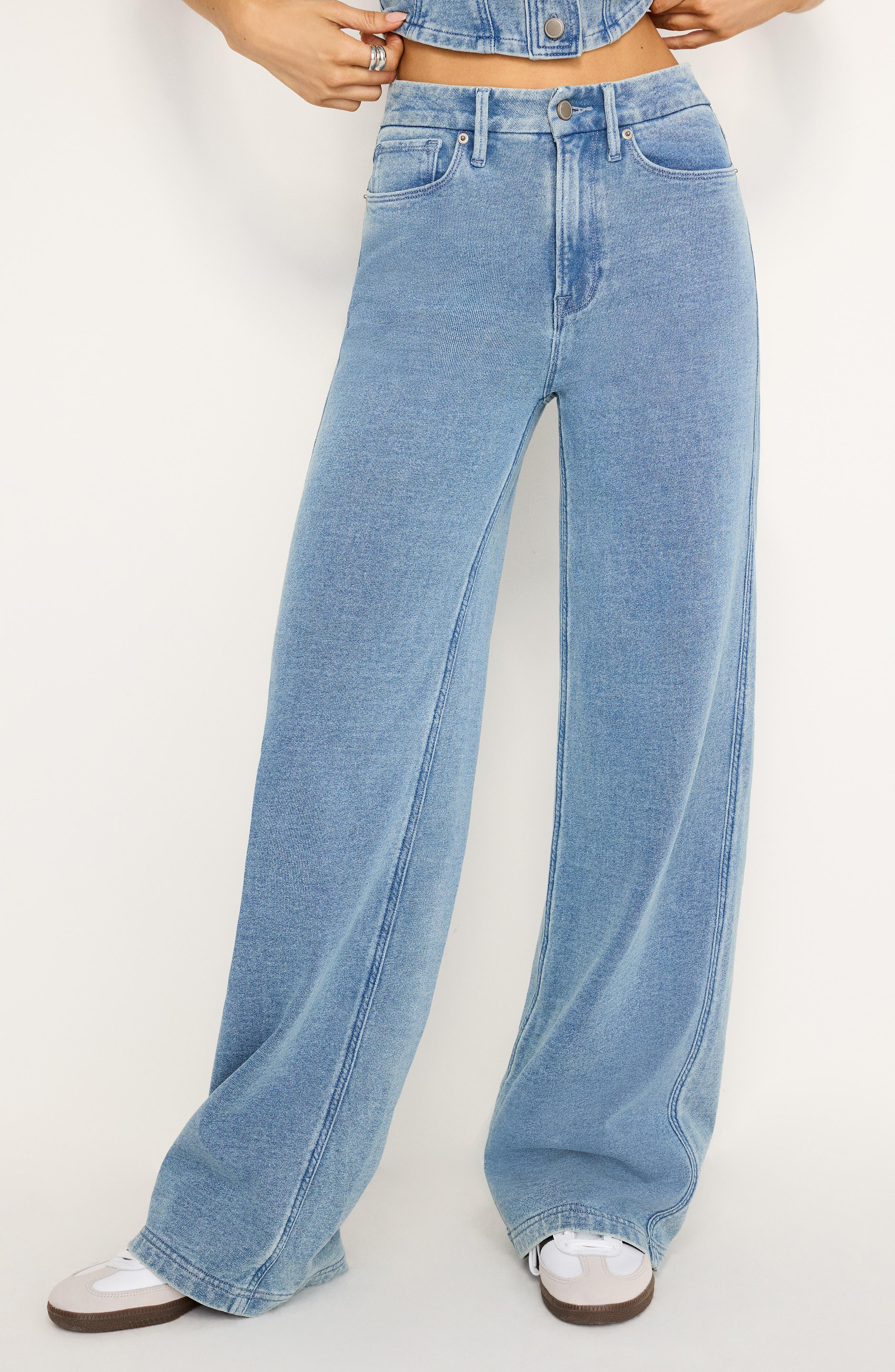 Good American Jeanius Good Skate Cotton Pants