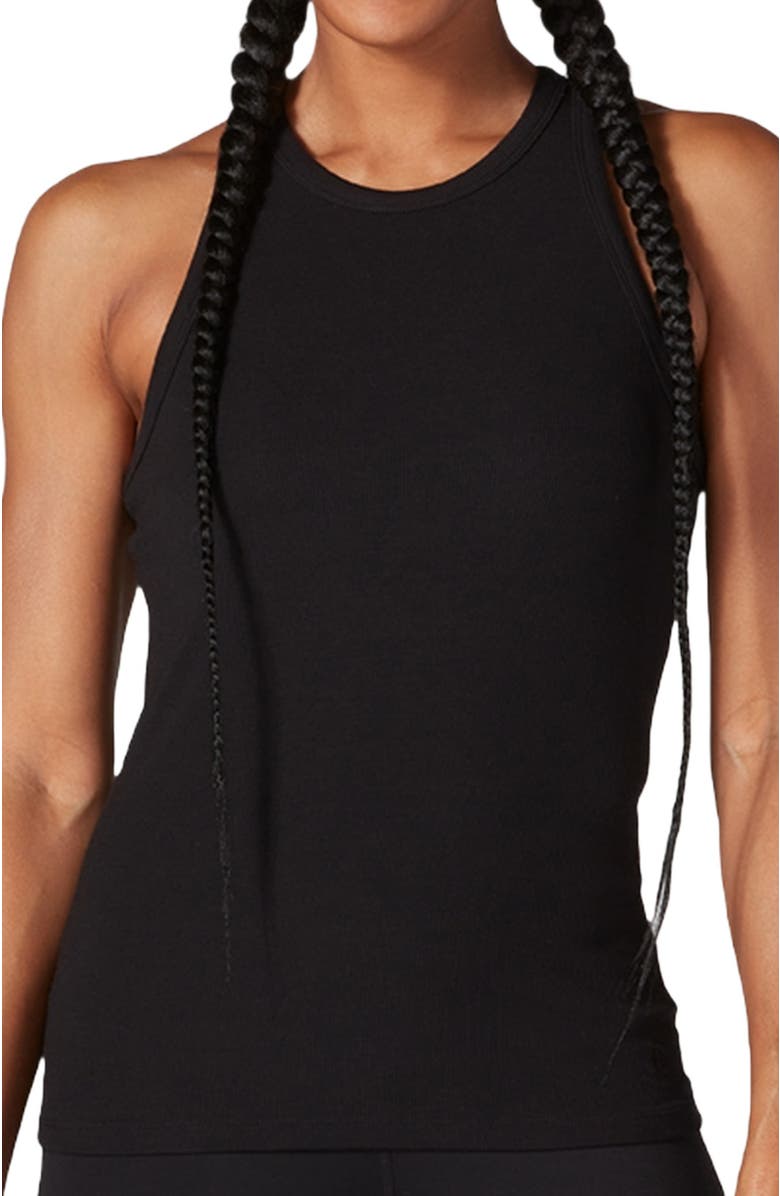 Tavi Perfect Fit Rib Tank, Alternate, color, Ebony